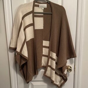 Brochu Walker Brown and Cream Geometric Alpaca Sweater